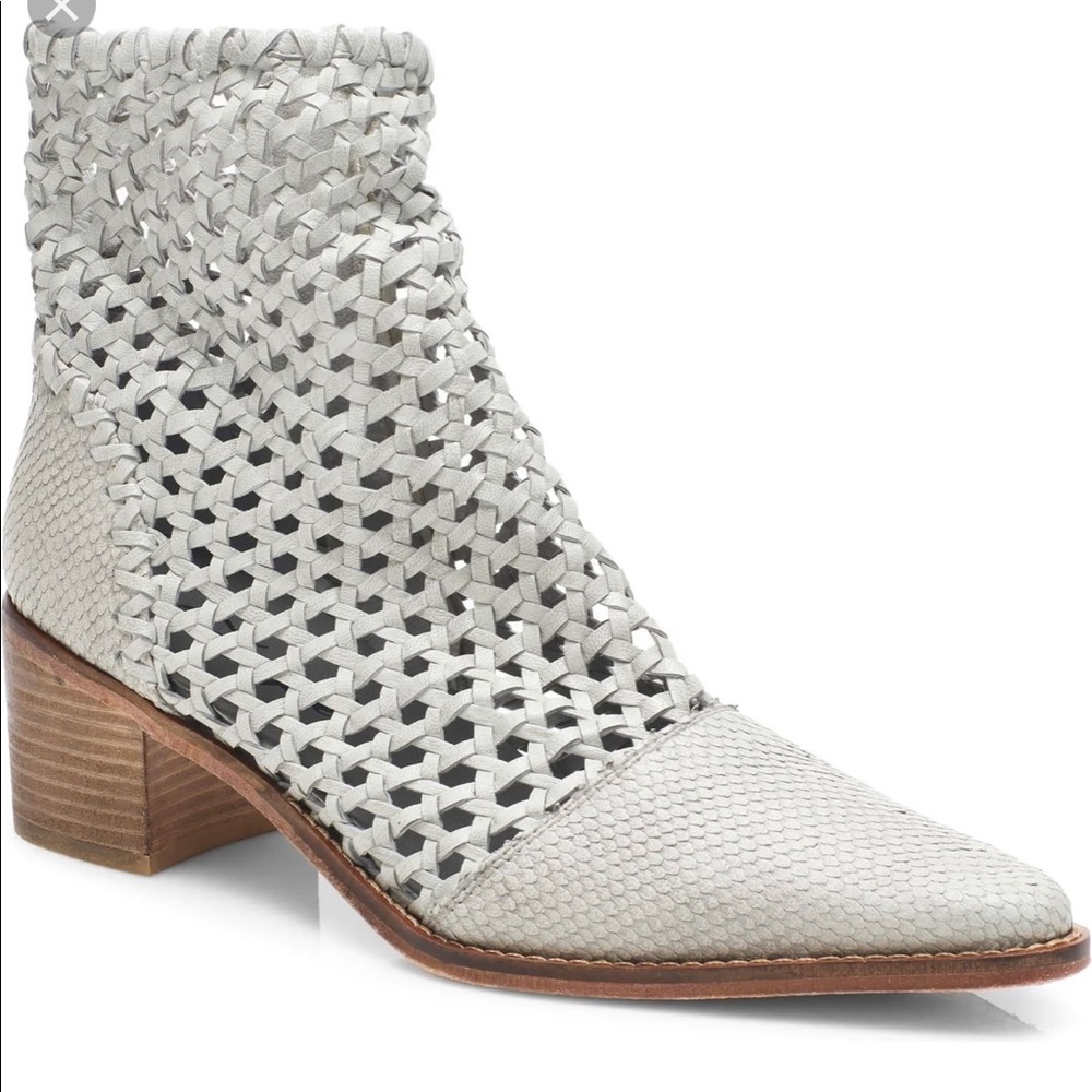 Free People boots Free In the loop Woven Bootie Silver